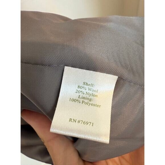 NWOT Garnet Hill Ruffle Front Wool Coat Pink Mauve 18 (XL) - Picture 5 of 7